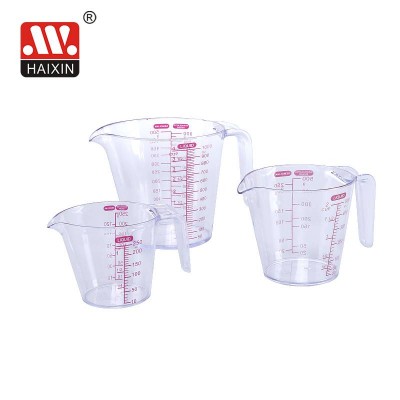 250ml 500ml 1000ml Baking Tool Measuring Cup With Handle Stackable Plastic Measuring Cup